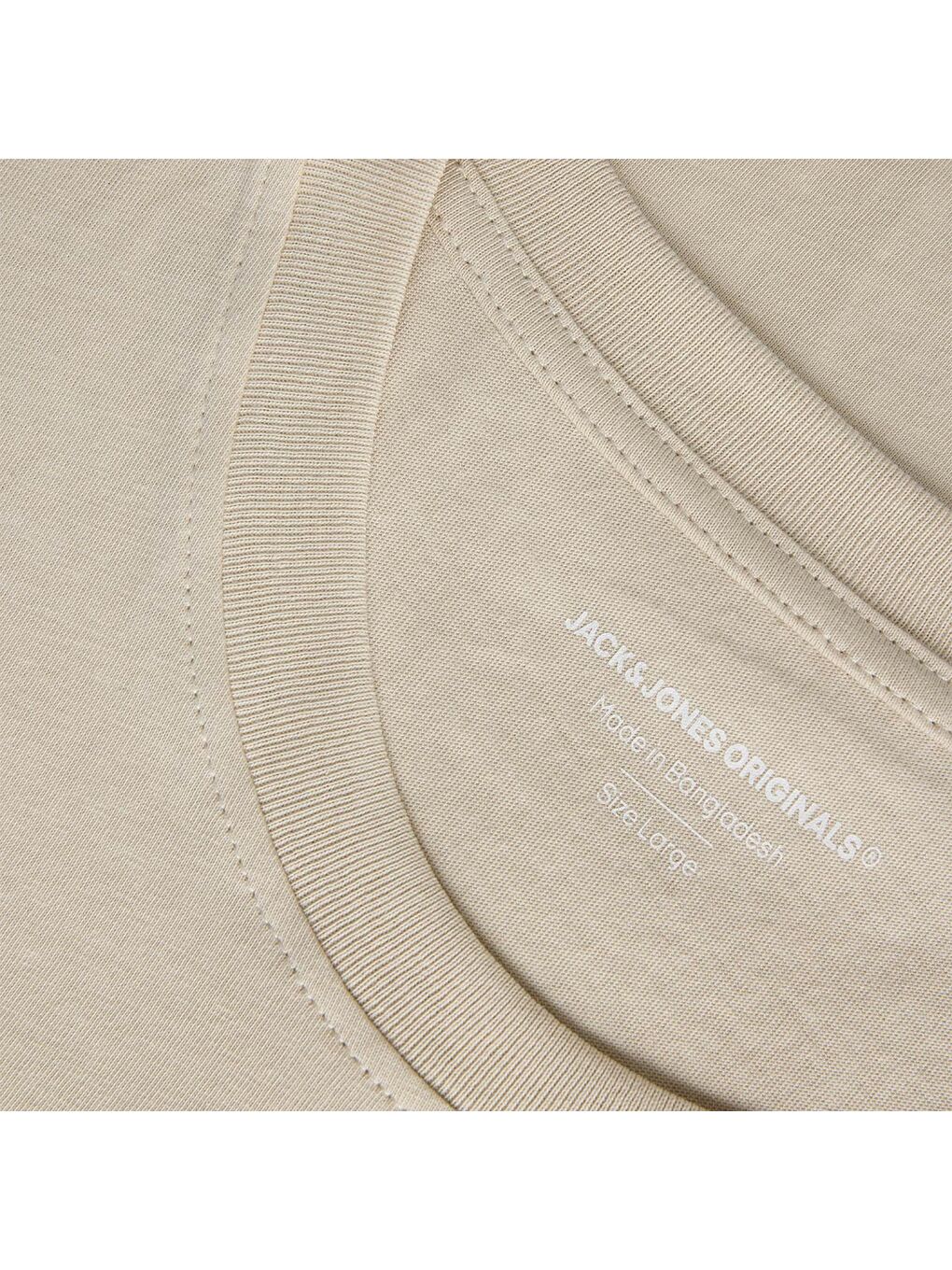 Down Crew Neck Erkek Bej Yuvarlak Yaka Tişört-2