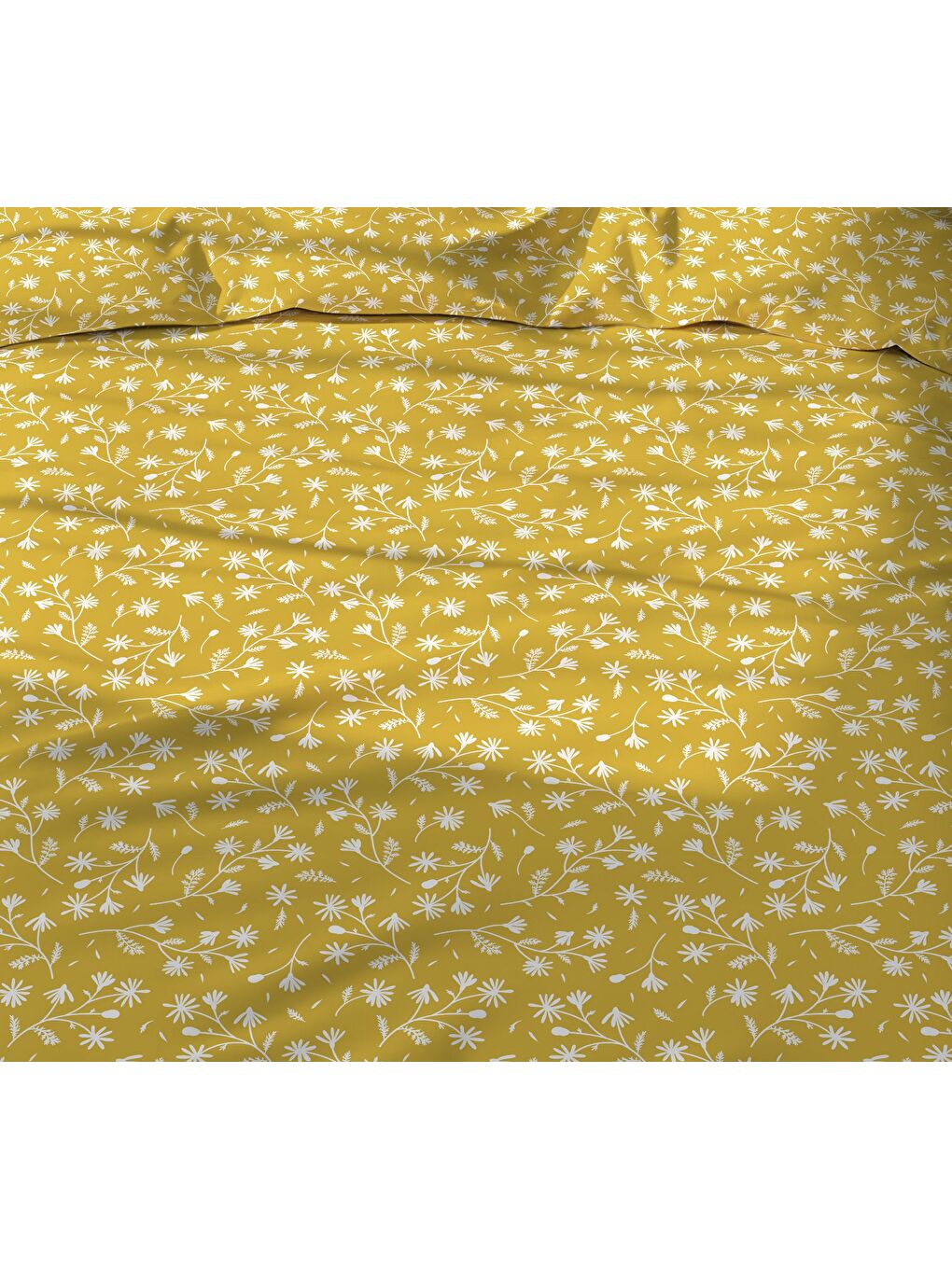 Karışık Çift Taraflı Minik Çiçekler Desenli - Baskılı Tek Kişilik Nevresim Takımı-1