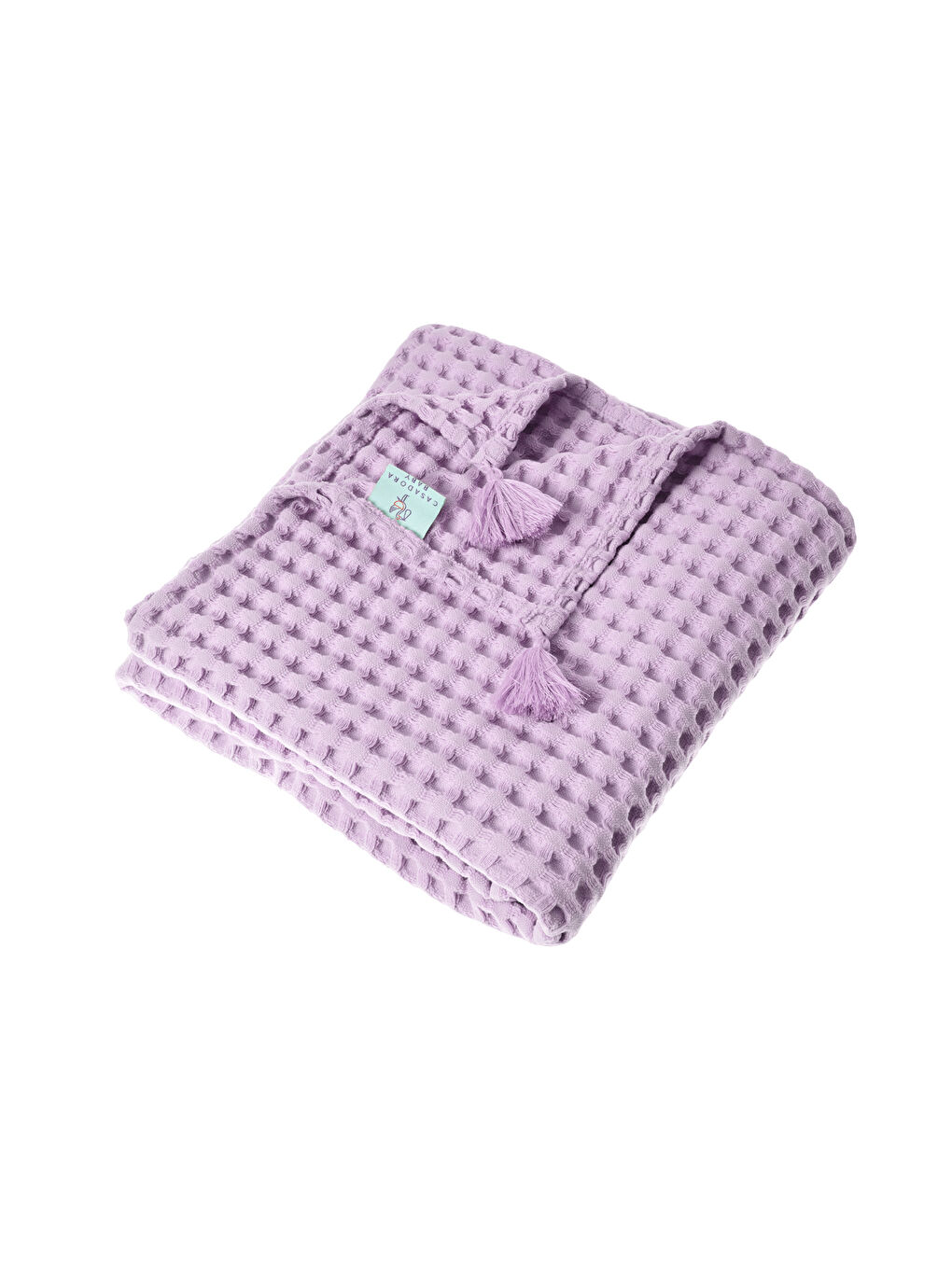 %100 Pamuk Waffle Pike - Lila - 160 x220 cm-0