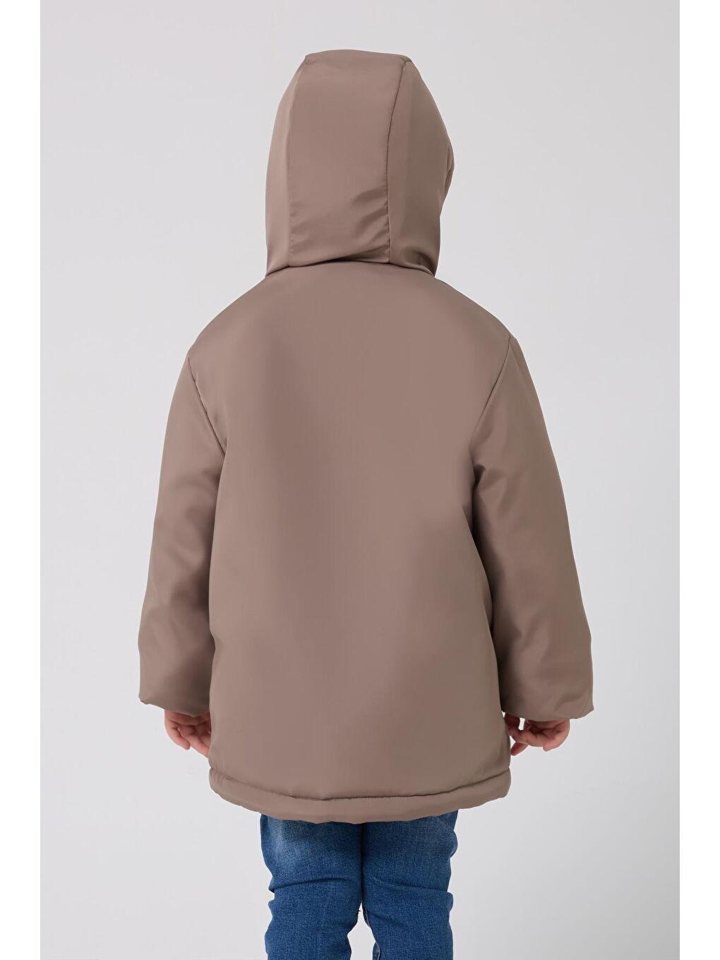 Bej Erkek Çocuk Kürklü Su Ve Rüzgar Geçirmez Kapüşonlu 3 Kışlık Mont & Kaban & Parka-3