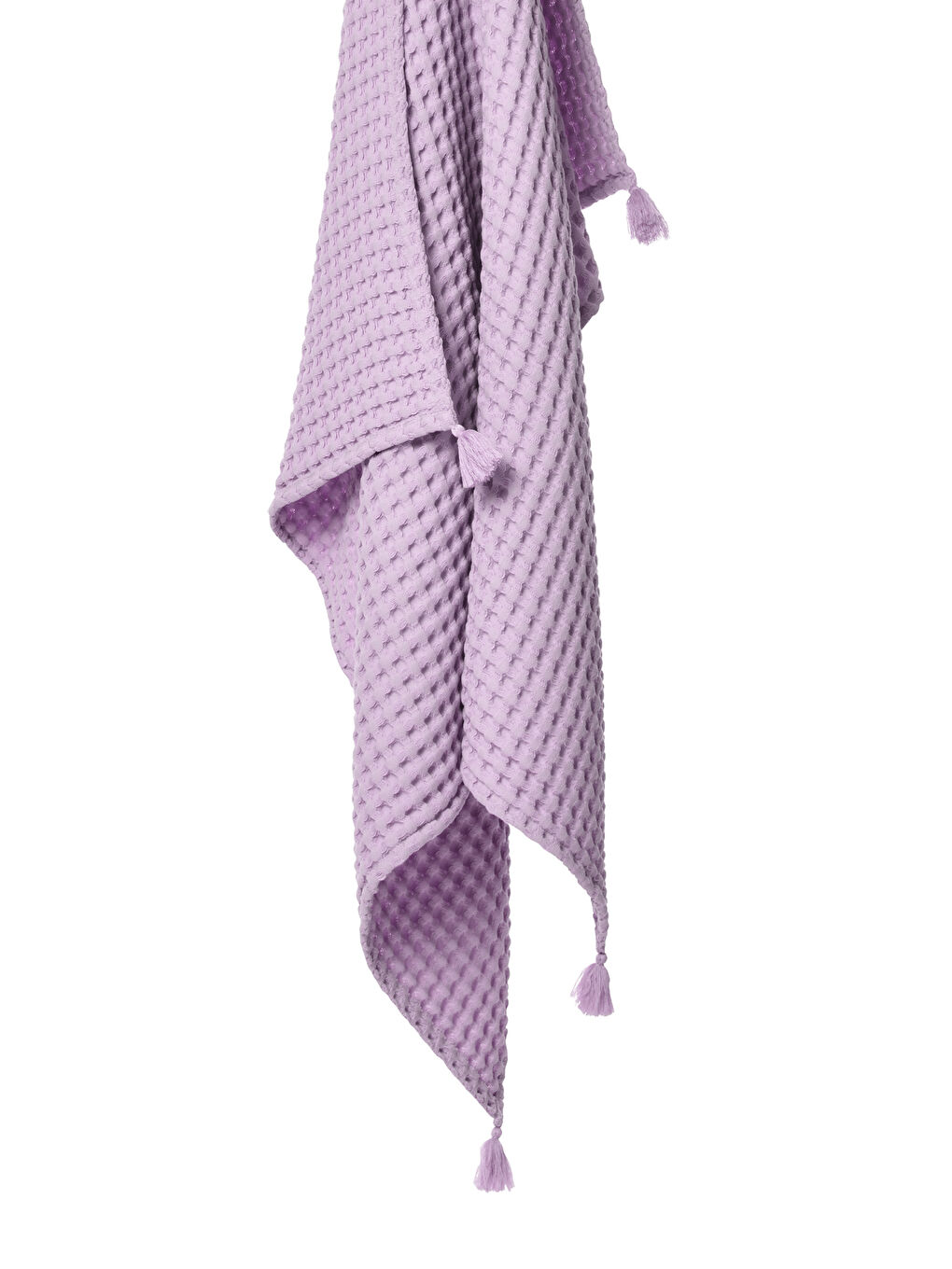 %100 Pamuk Waffle Pike - Lila - 160 x220 cm-1