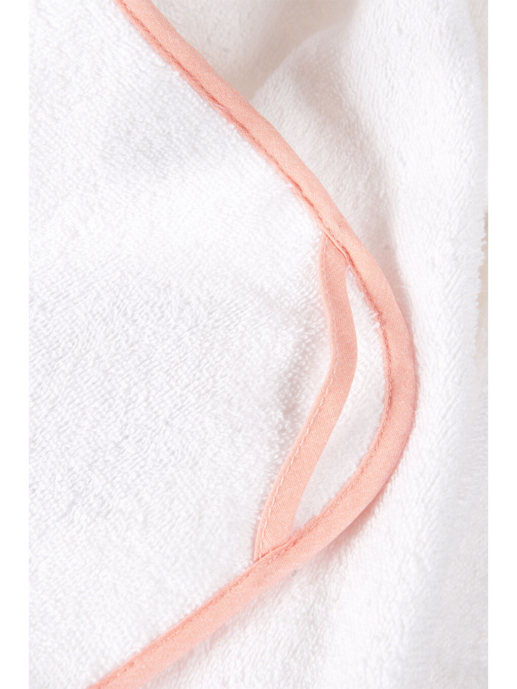 Beyaz Loulou %100 Pamuk- Nakışlı Bebek Havlu - Kundak-3