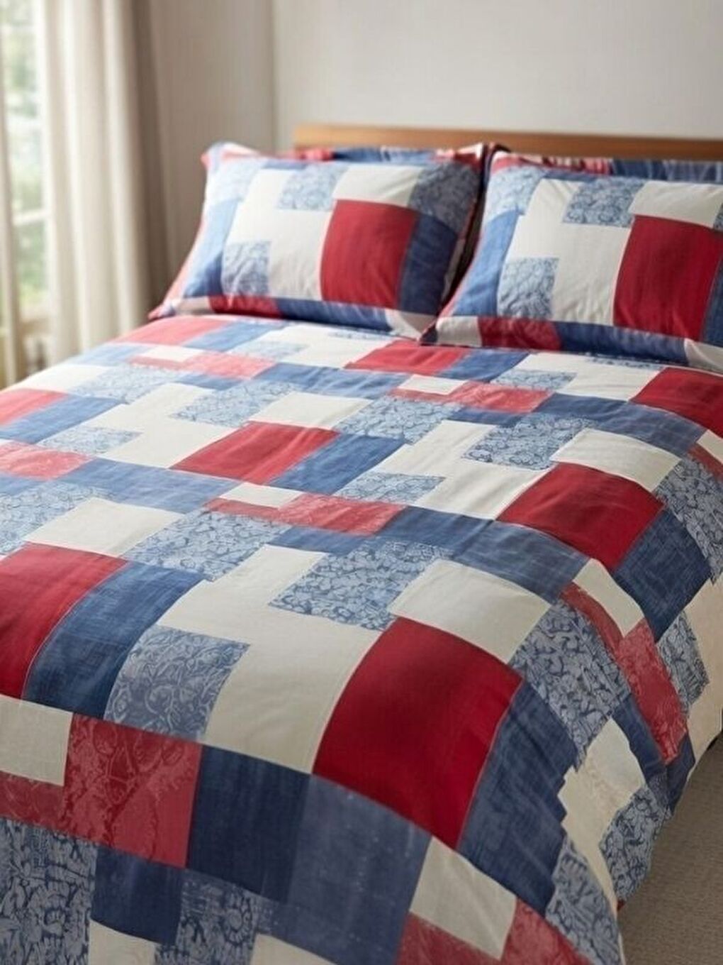 Kırmızı Florya Tek Kişilik Nevresim Takımı 160x220 cm-1