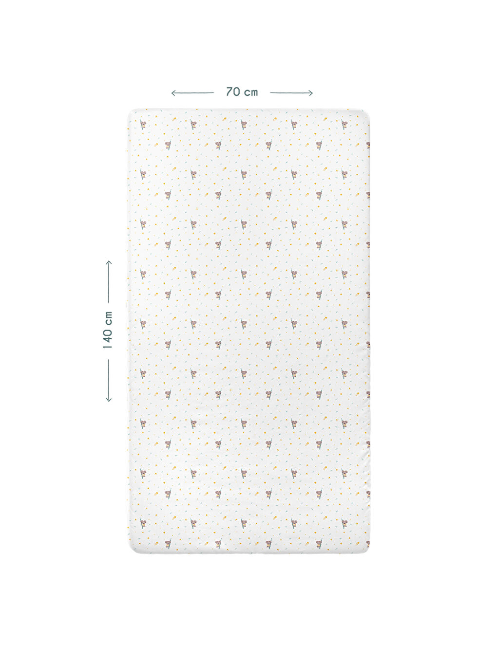 Beyaz Koko Saten Fitted Çarşaf - 70x140x20cm-1