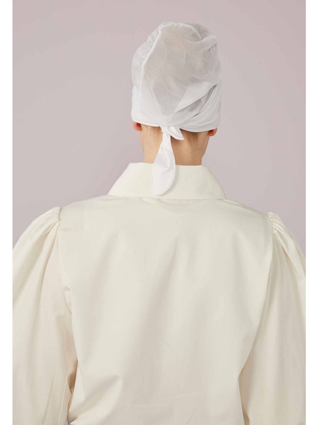 Fileli Dikişsiz Düz Bone Beyaz-2