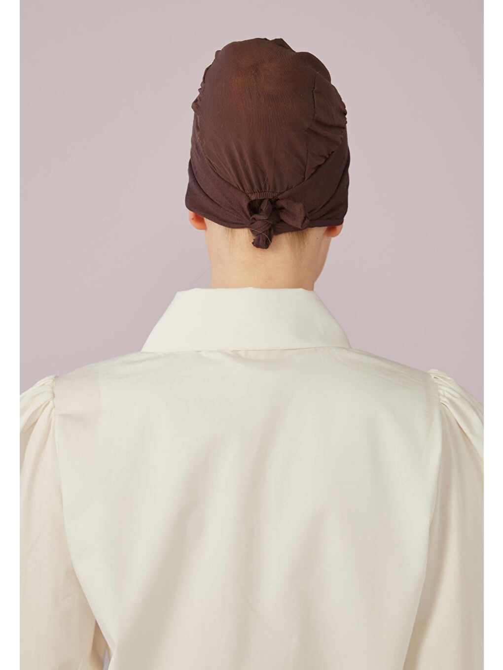 Kahverengi Fileli Dikişsiz Düz Bone Kahve-2