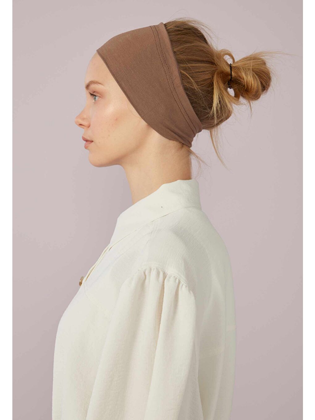 Kahverengi Silikonlu Bandana Koyu Vizon-1