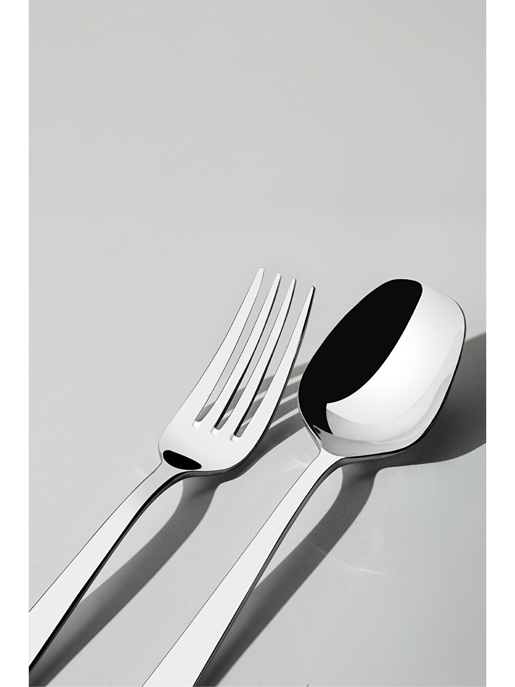 Gri Lorenzo Sade 12 Kişilik 60 Parça Kutulu Çatal Kaşık Takımı-2