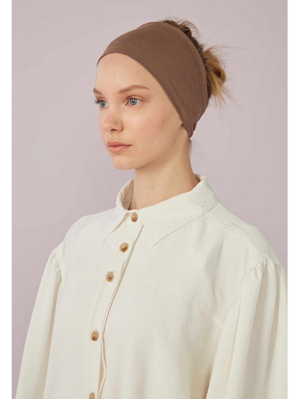 Kahverengi Silikonlu Bandana Koyu Vizon-2