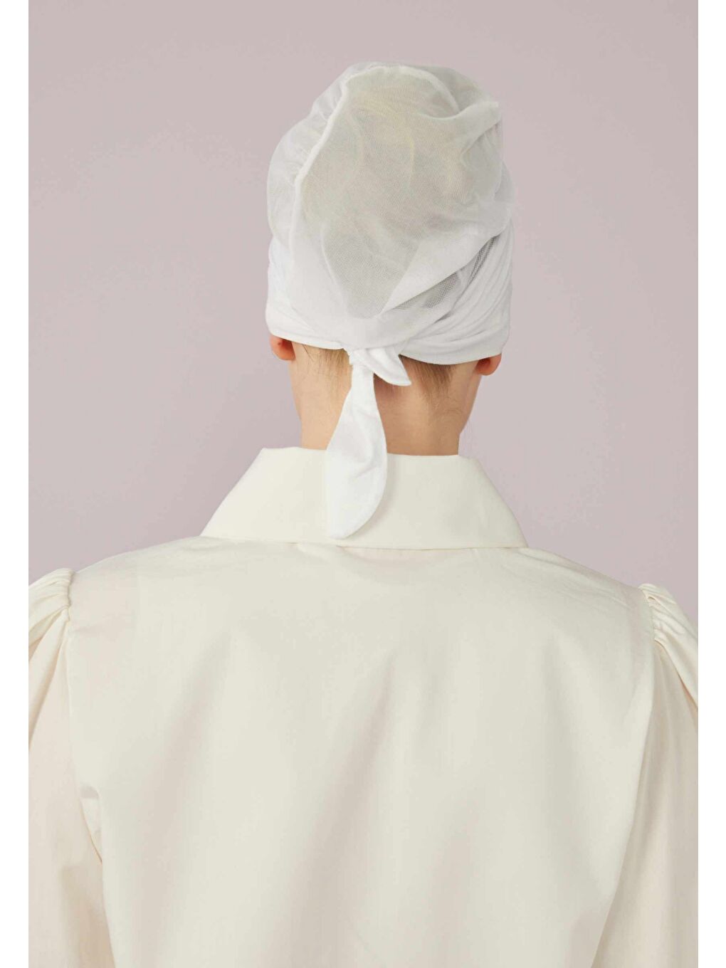 Fileli Dikişsiz Düz Bone Kırık Beyaz-2