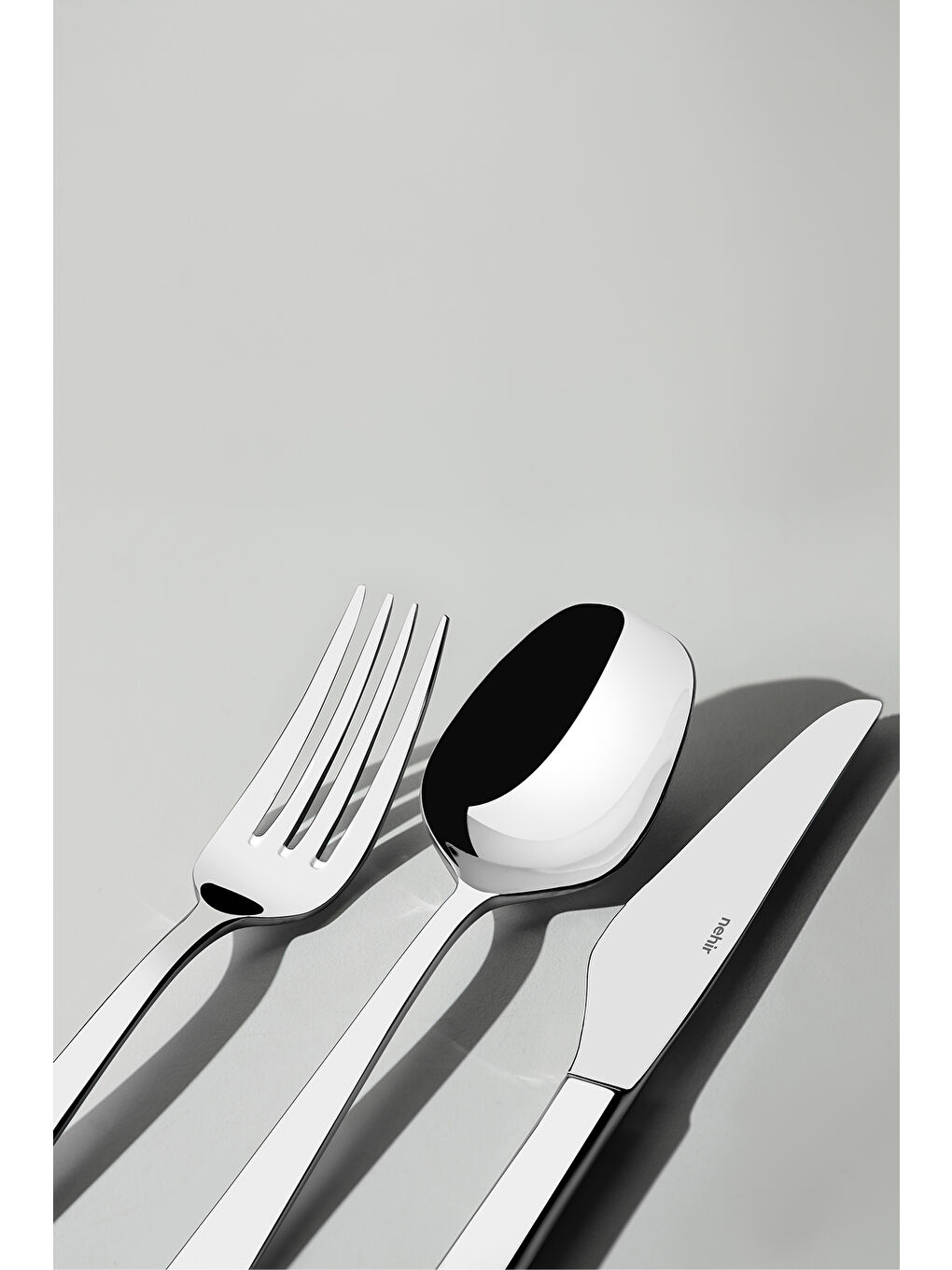 Gri Lorenzo Sade 12 Kişilik 72 Parça Kutulu Çatal Kaşık Bıçak Takımı-2