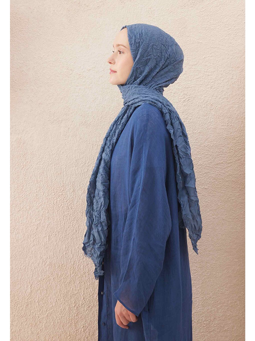 Vual Crash Şal Jean Mavi-2