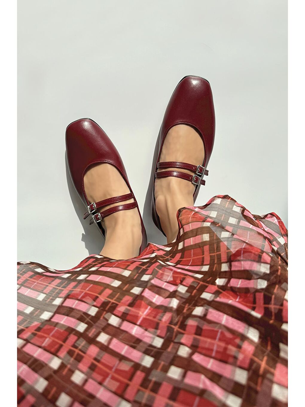 Elvira   Kadın  Kemer  Detay  Deri  Babet Bordo-5