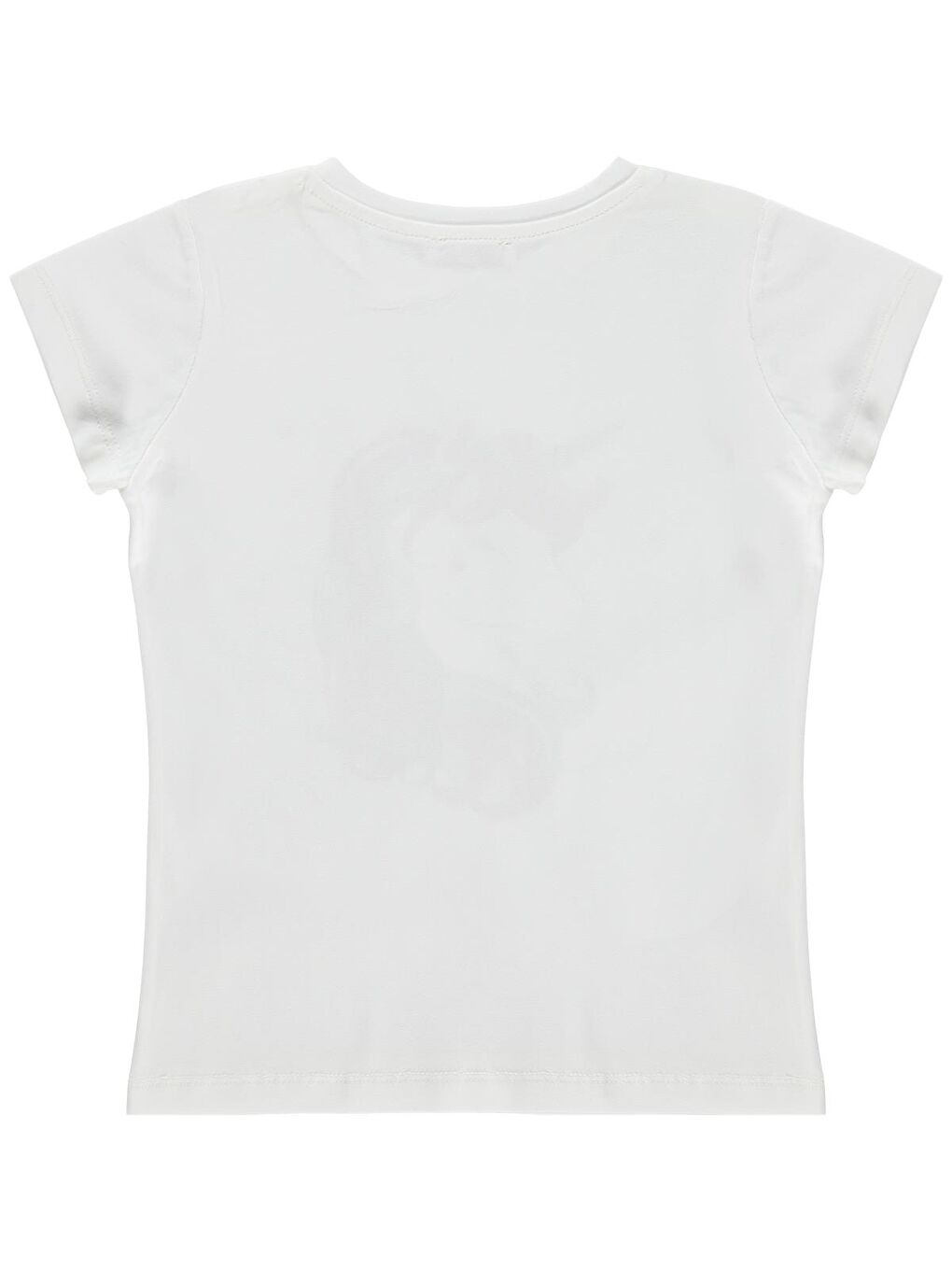 Girls Baskılı 6-9 Yaş Tişört - Kırık Beyaz-1