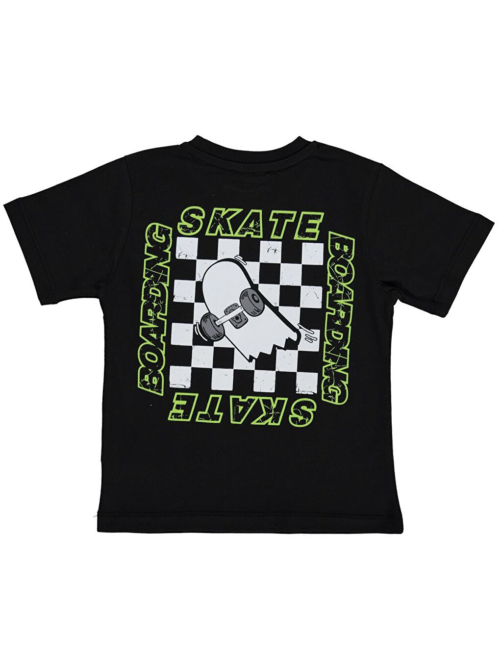 Boys Önü Cepli 2-5 Yaş Tişört - Siyah-1