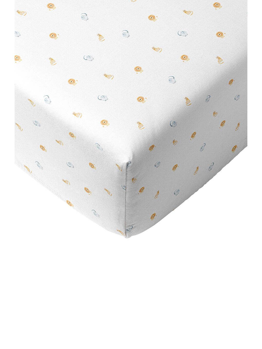 Beyaz Safari %100 Pamuk Saten Bebek Lastikli Çarşaf Seti -100x200 cm + 50x70 cm-5