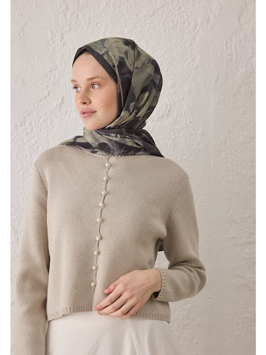 Roslyn Desen Şal Antrasit-2