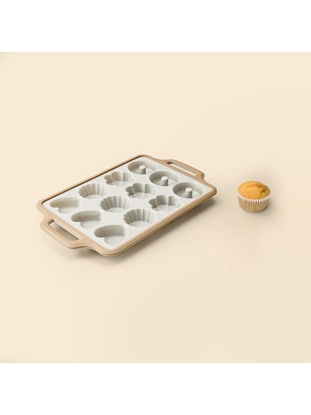 Pavlova Silikon Muffin Kalıbı - Gri - 39x24x3 cm-1