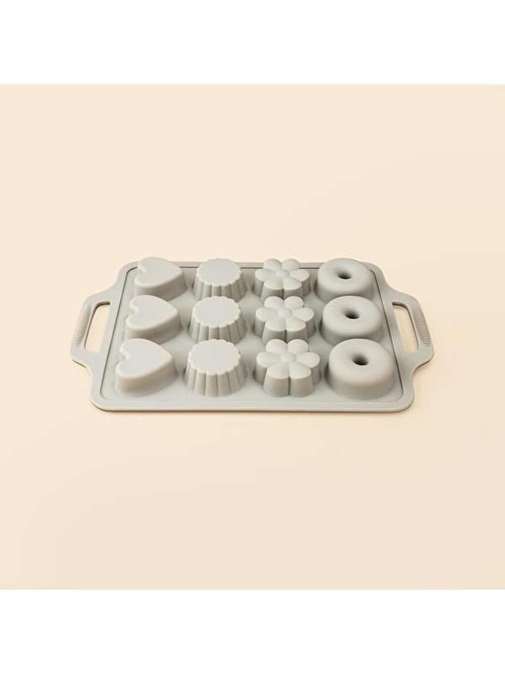 Pavlova Silikon Muffin Kalıbı - Gri - 39x24x3 cm-3