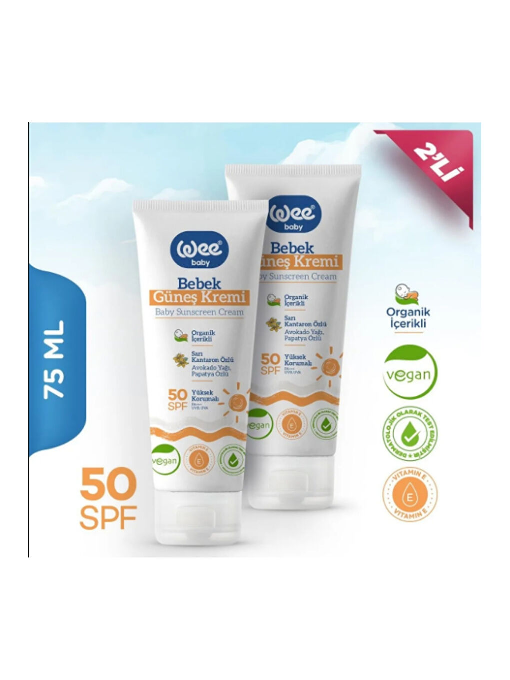 2'li Güneş Koruyucu 75 ml