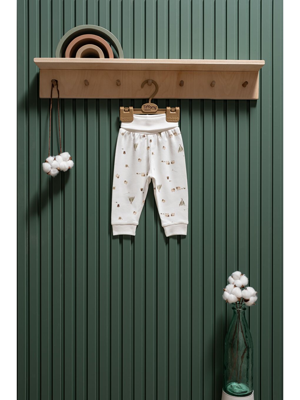 Ekru Happy Lambs Organik Theme Patiksiz Alt