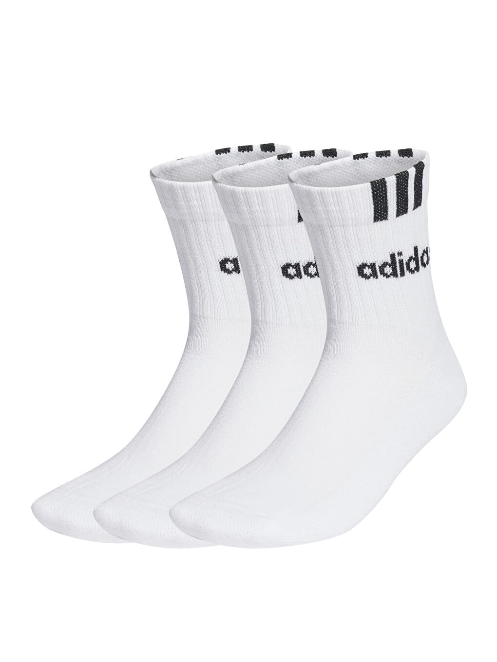 C 3 Stripes Linear 3 Pack Beyaz Çorap