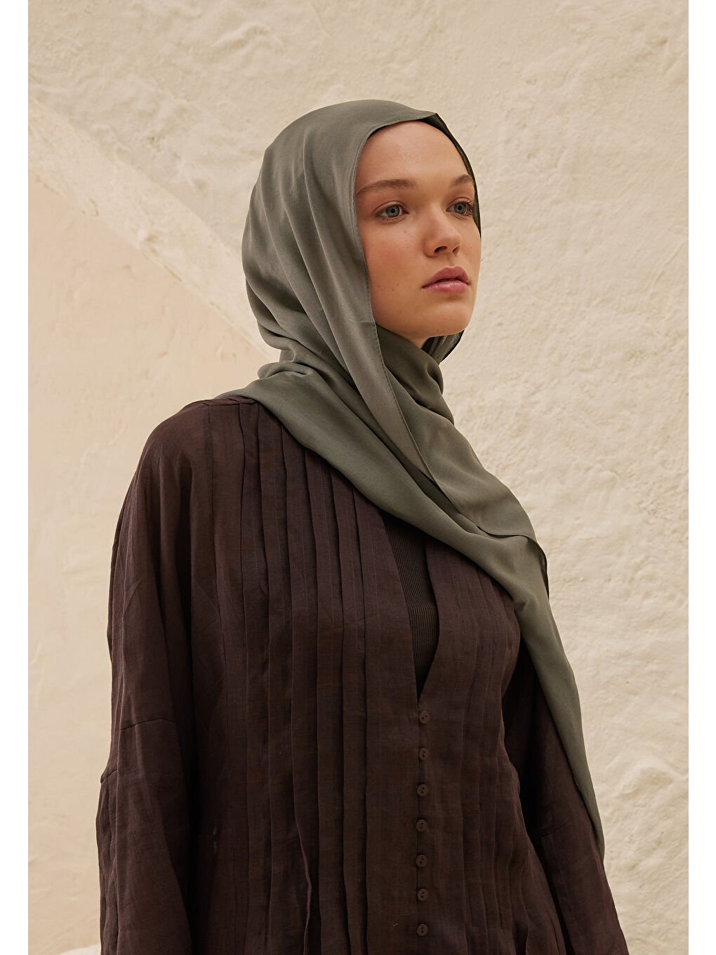 Gri Rami Viskon Şal Duman-2