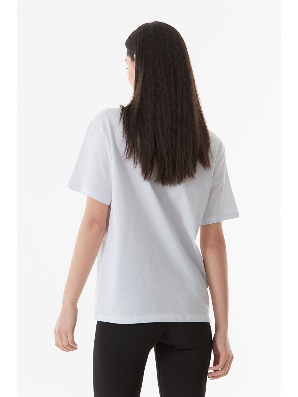 Beyaz Buongiorno Nakışlı Oversize Tişört-4