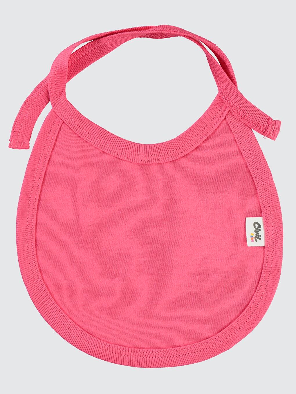 Baby İnterlok Arkadan Bağlamalı Unisex Mama Önlük - Fusya