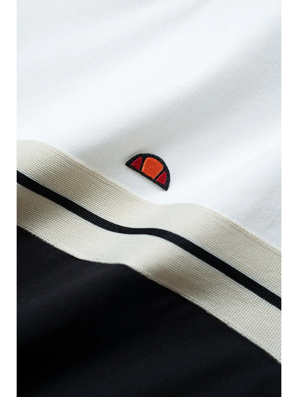 Siyah % 100 Pamuk Bisiklet Yaka Logolu Renk Bloklu T Shirt 6SM5014-BK-2