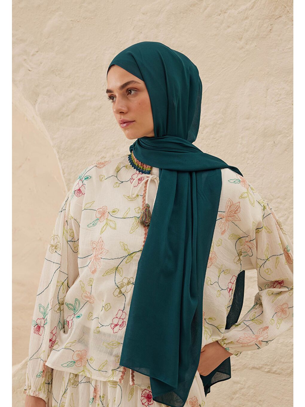 Yeşil Rami Viskon Şal Parlament-1