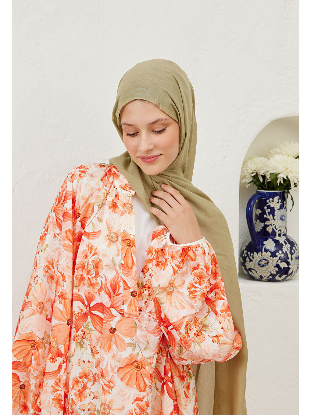 Yeşil Rami Viskon Şal Adaçayı-2