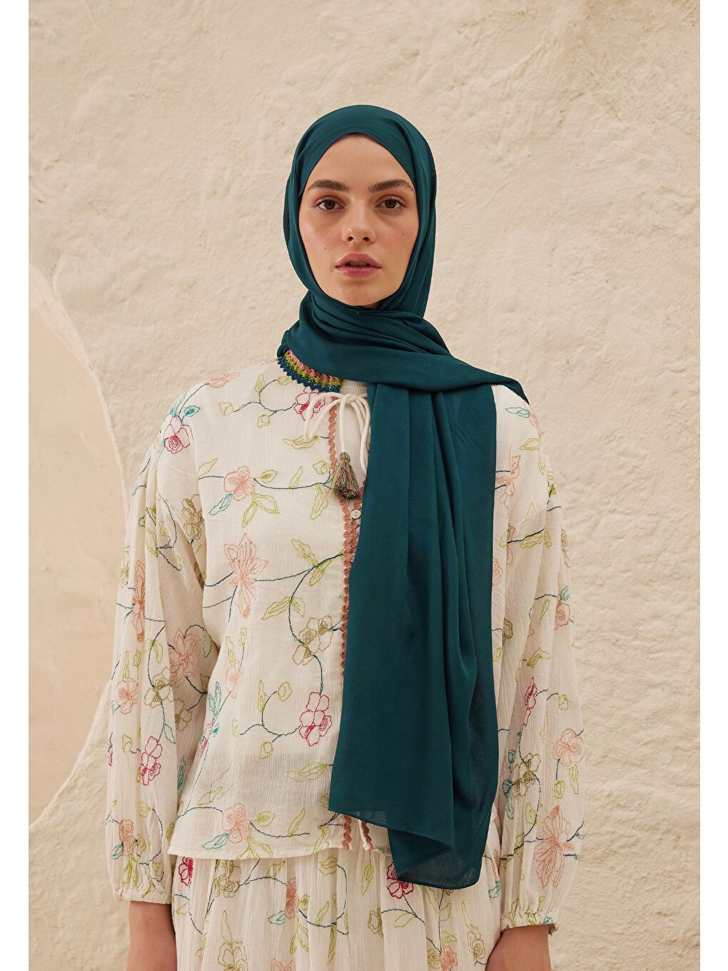 Yeşil Rami Viskon Şal Parlament-2