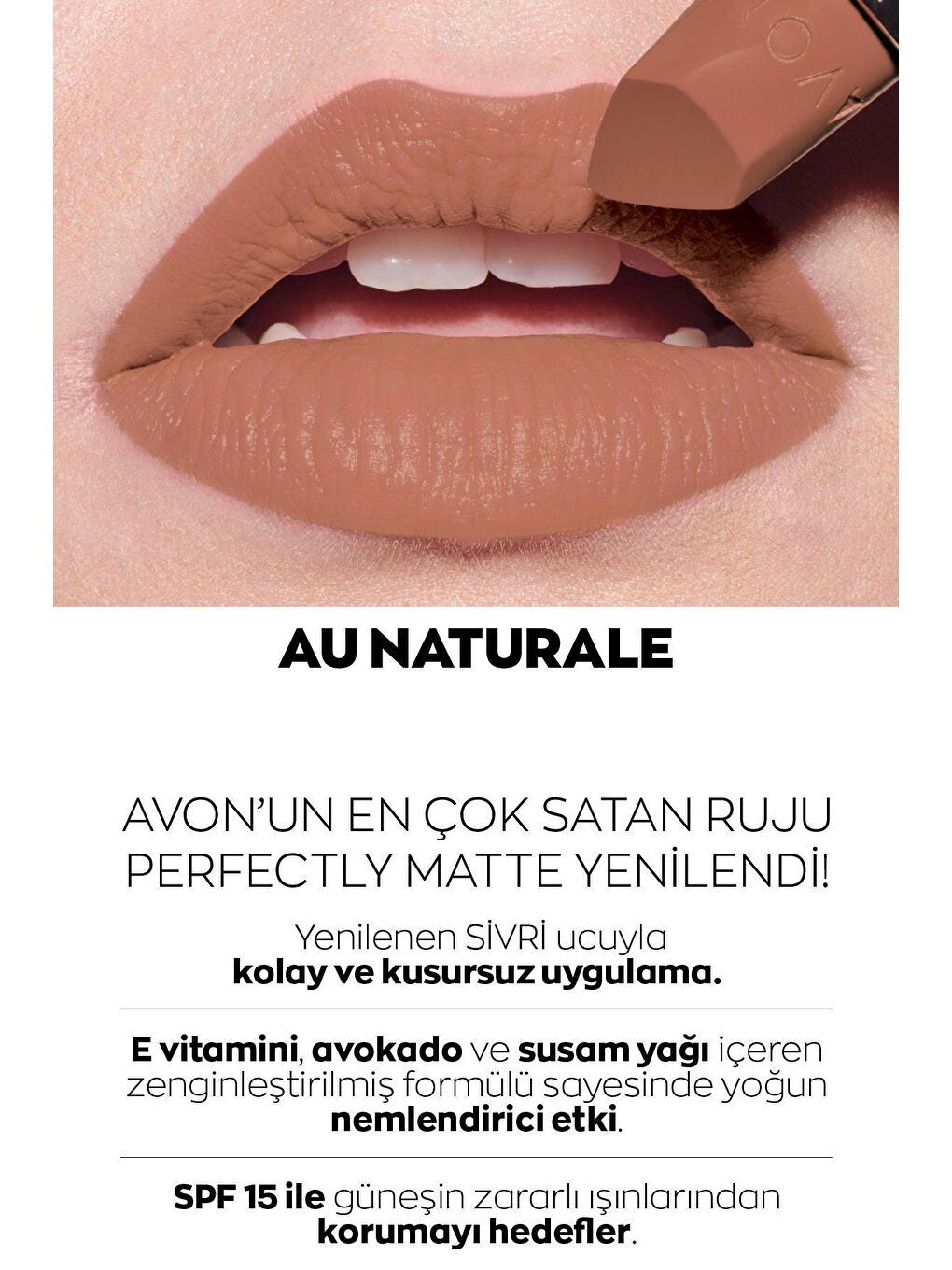 AVON Ultra Mat Ruj Au Naturale ve Glimmerstick Dudak Kalemi Nude Paketi - 2