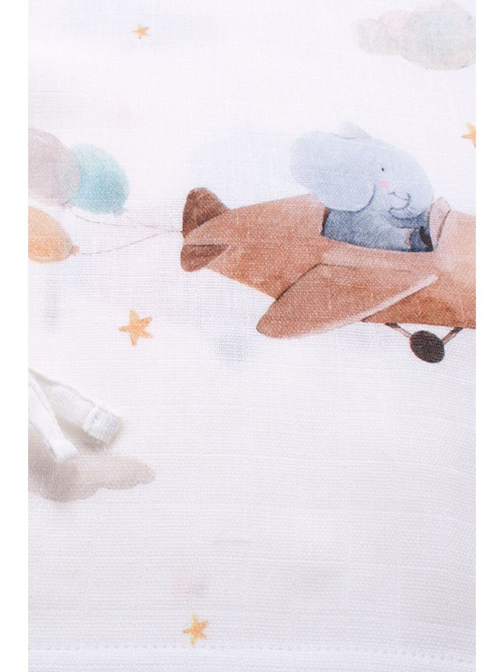 Beyaz Happy Tony %100 Pamuk Çocuk Müslin Panço 5-6-4