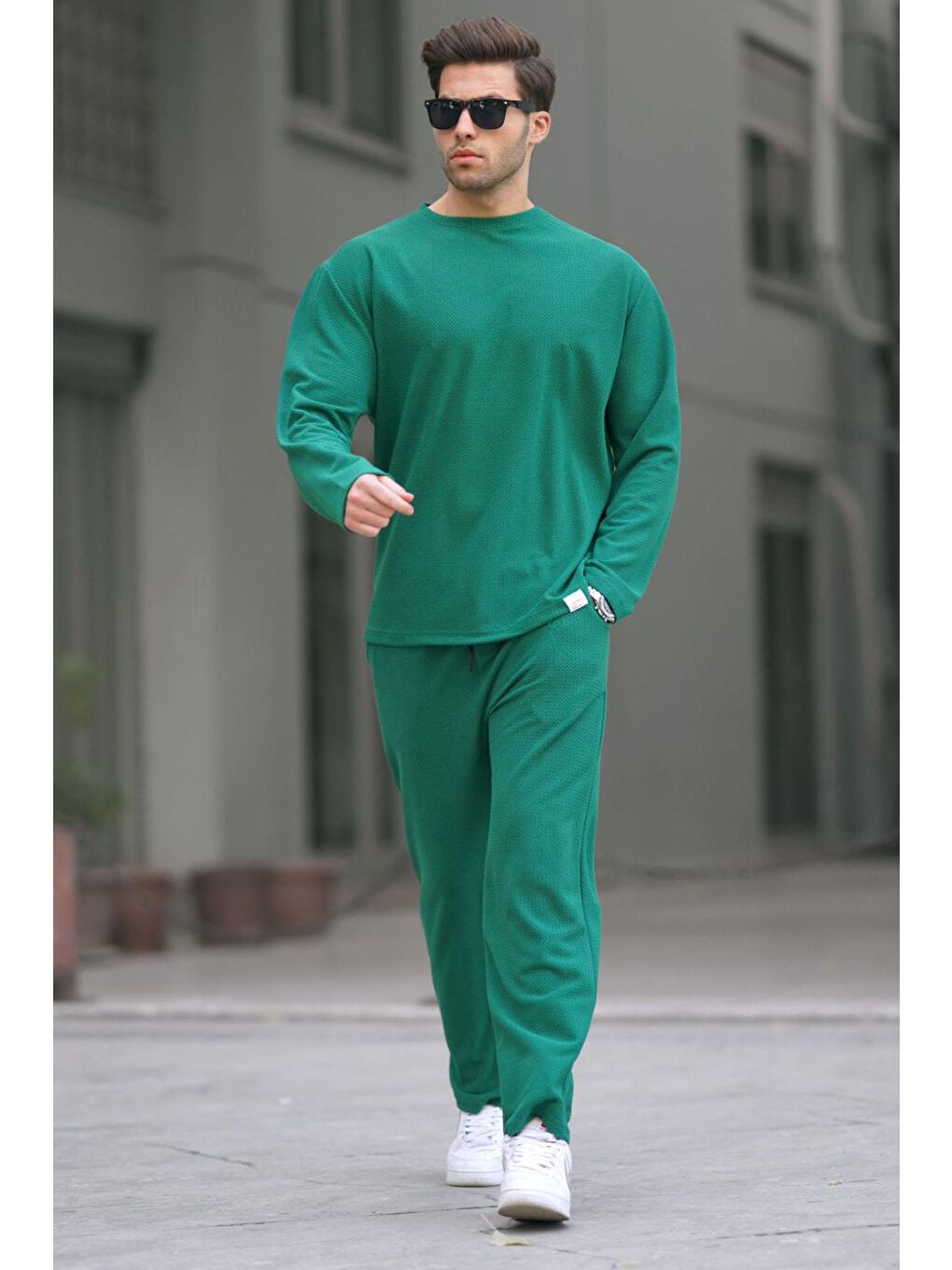 Yeşil Basic Regular Fit Erkek Eşofman Takımı 5927-1