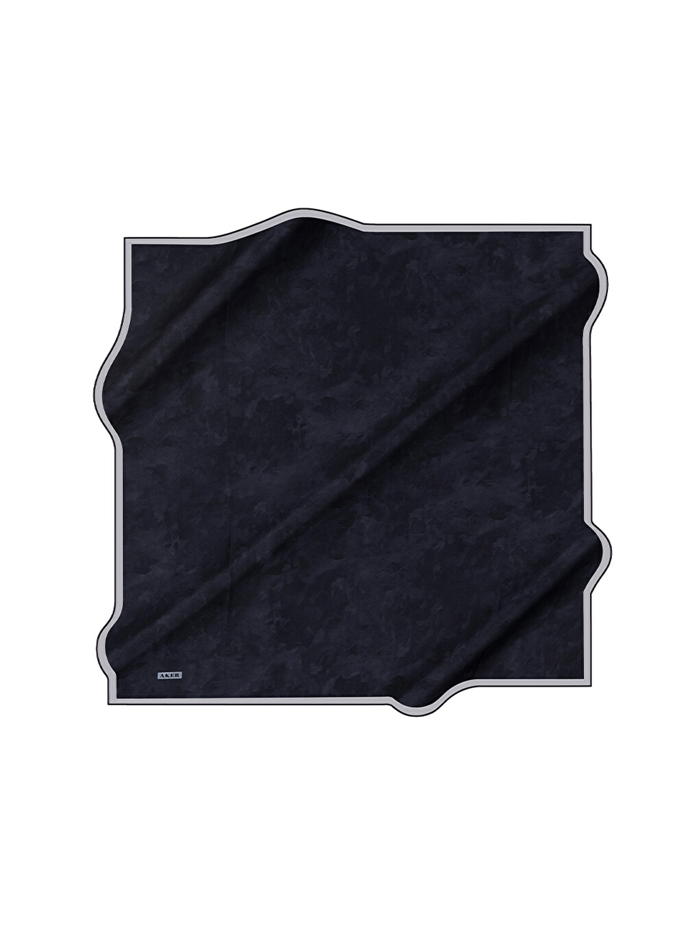 Lacivert 100X100 İpek Krep Saten Eşarp