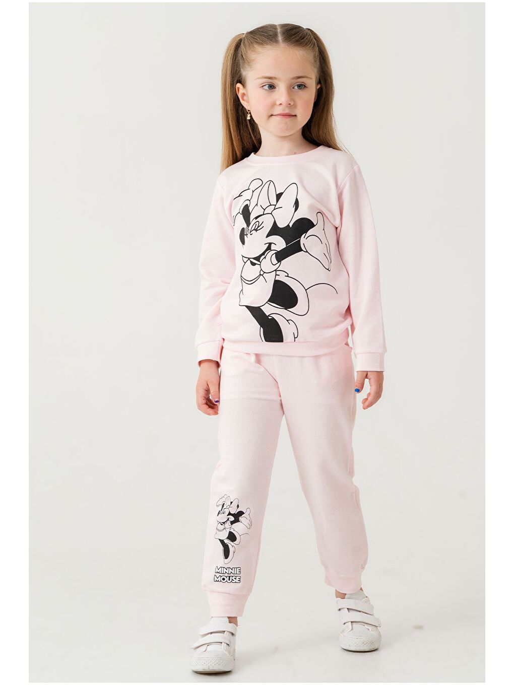 Pembe Kız Çocuk Minnie Mouse Baskılı Mevsimlik Eşofman Takımı