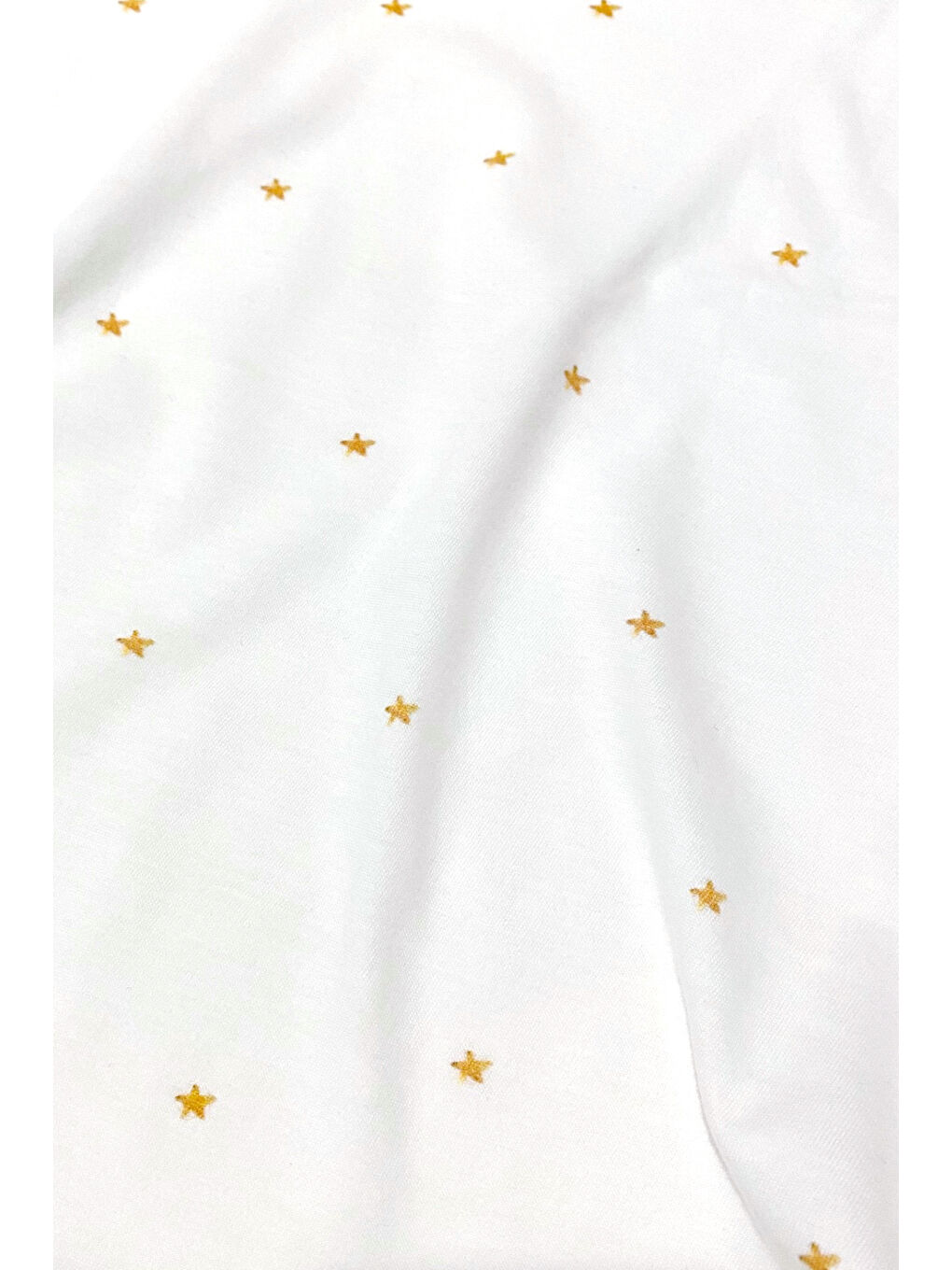 Beyaz Stars 100% Pamuk Saten Bebek Yastık Kılıfı - 35x45 cm-2