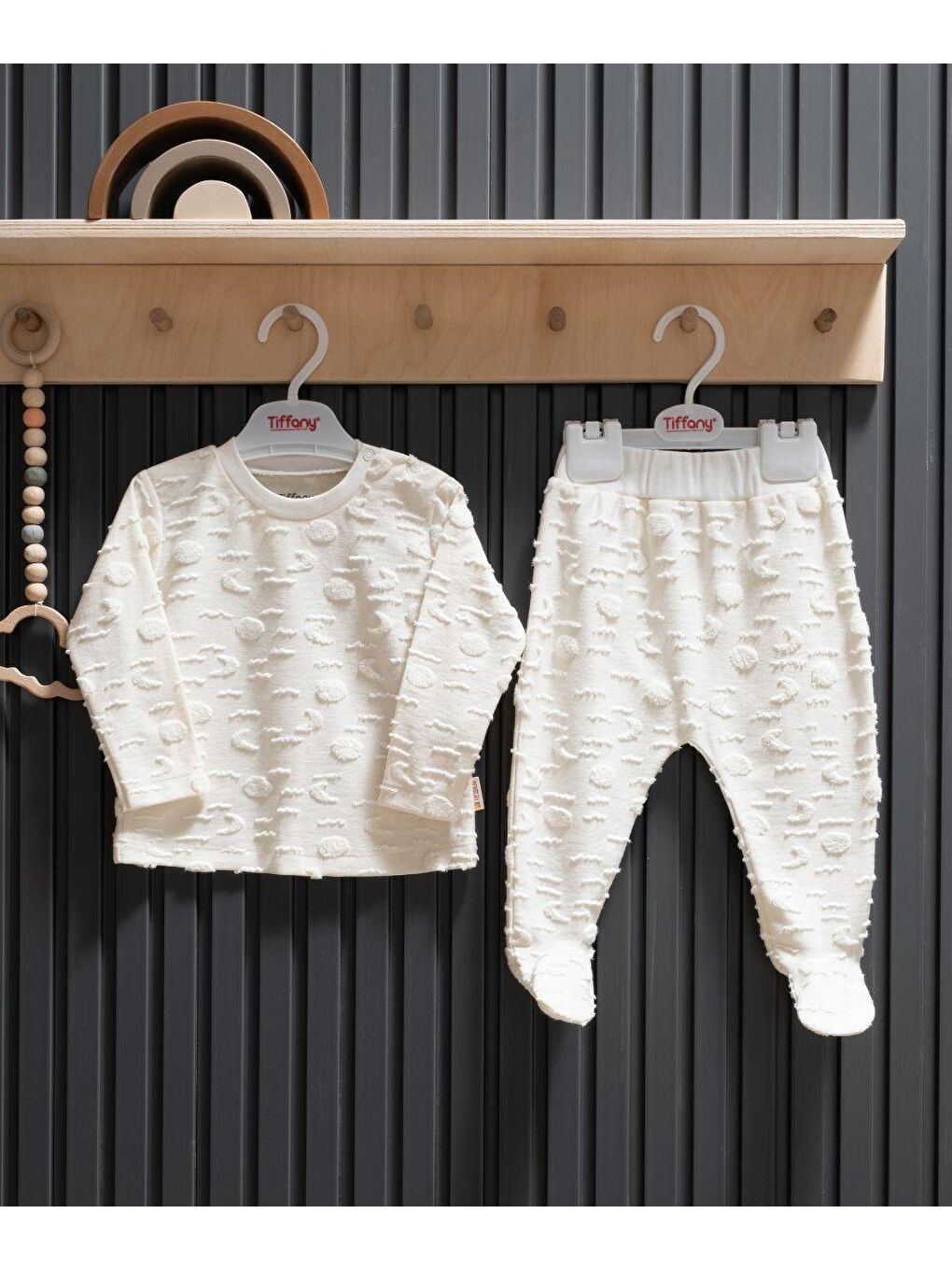 Ekru Moon Theme Patikli 2li Takım-1