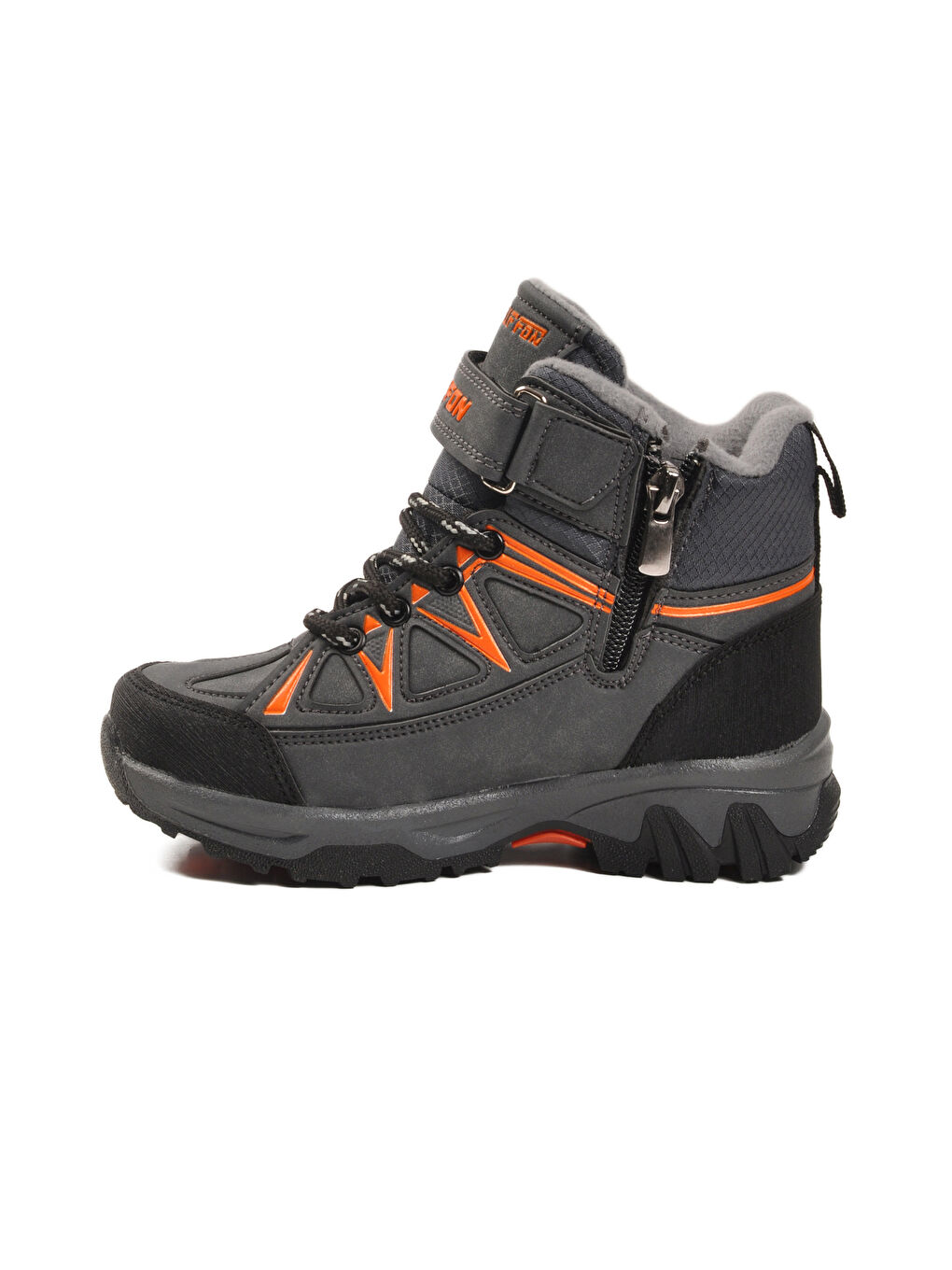 Gri Füme Turuncu Polarlı Kaymaz Taban Çocuk Outdoor Bot 2301 P-1