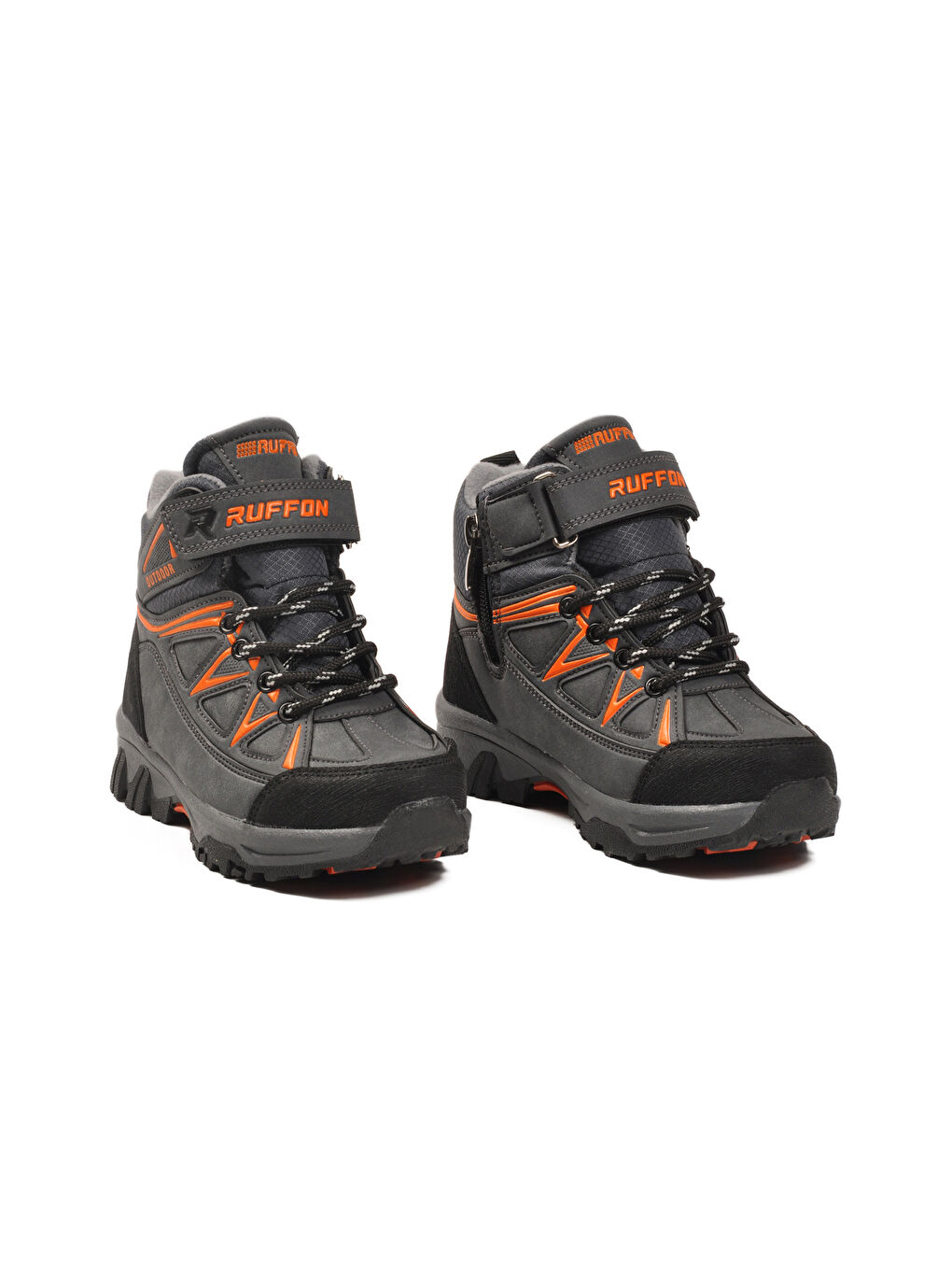 Gri Füme Turuncu Polarlı Kaymaz Taban Çocuk Outdoor Bot 2301 P-2
