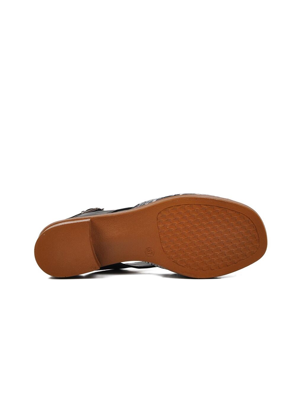 Siyah Hakiki Deri Kadın Sandalet 24026020Y-4