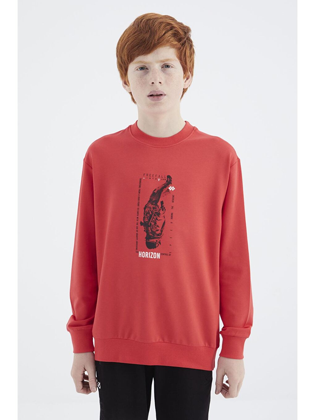 TOMMYLIFE Kırmızı Fiesta Baskılı Erkek Çocuk Sweatshirt - 11174 - 4