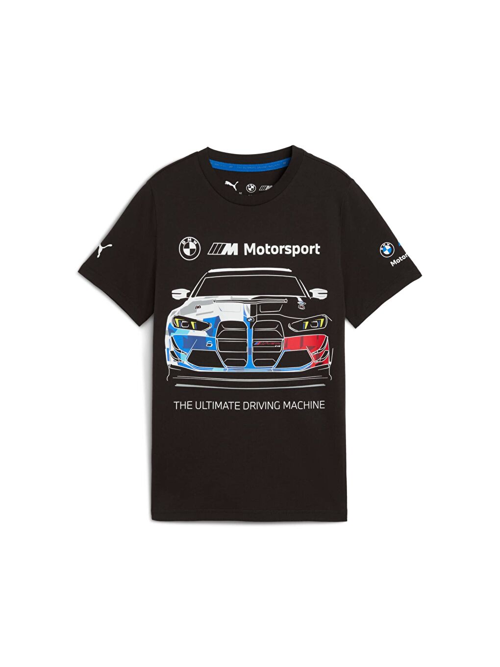 Siyah BMW M Motorsport Car GRAPHIC Genç Tişört
