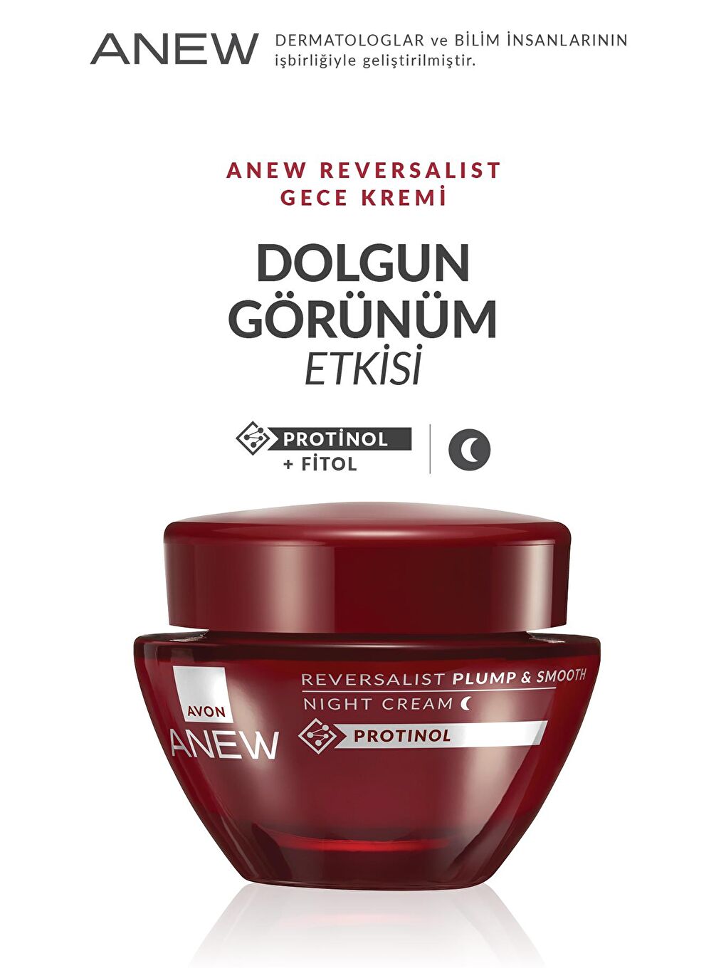 AVON Renksiz Anew Reversalist Plump & Smooth Gece Kremi 50 Ml. - 1