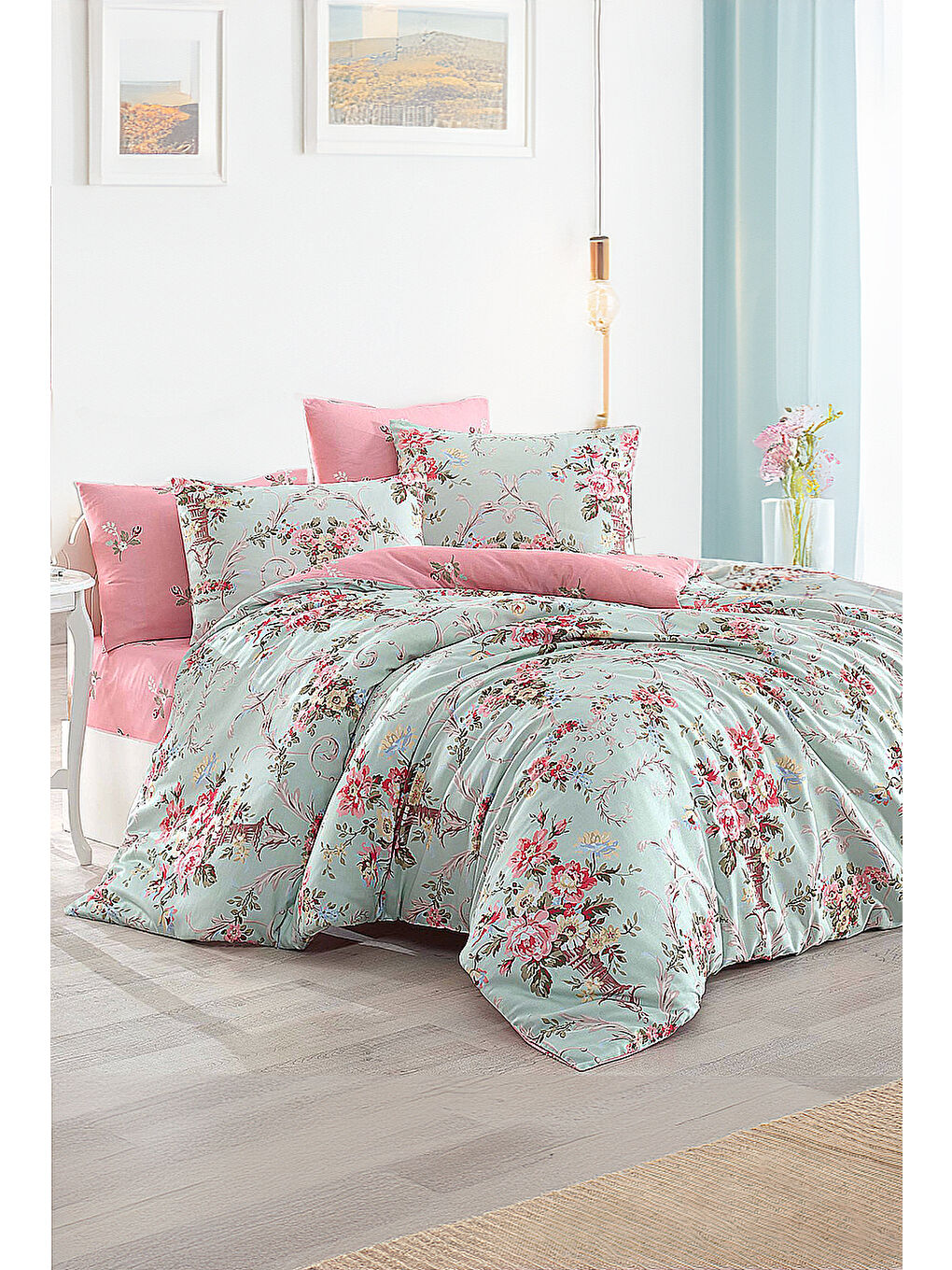 Yeşil Mature Nevresim Seti Çift Kişilik Alanur Mint