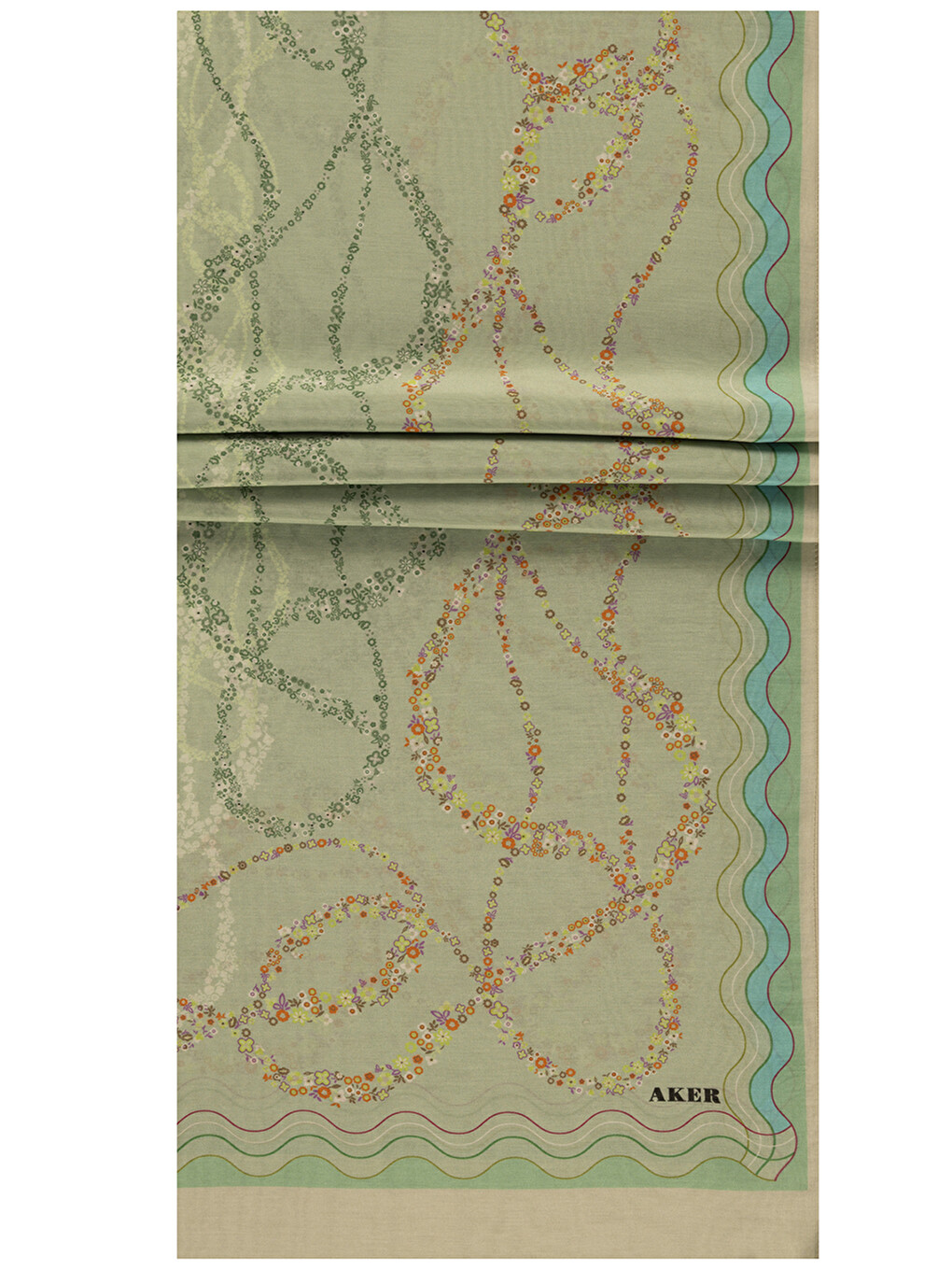 Yeşil 75X200 İpek Pamuk Şal