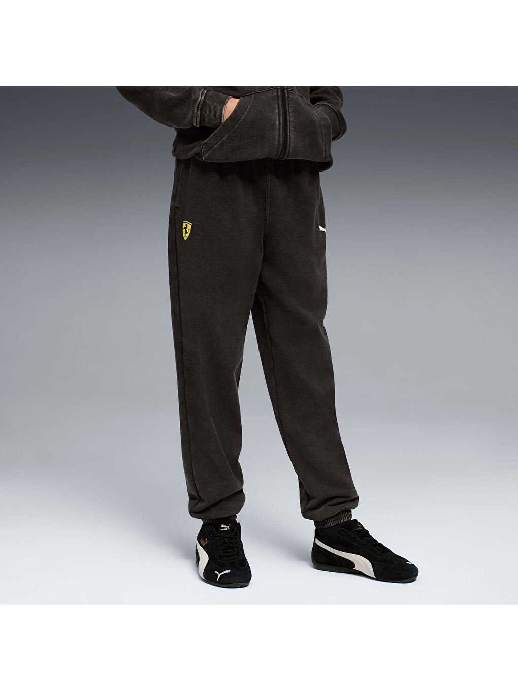 Siyah SCUDERIA FERRARI Sportswear Genç Eşofman Altı-4