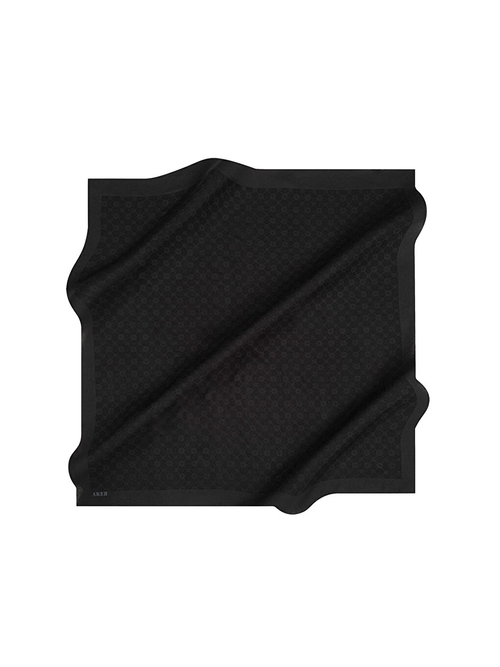 Siyah 100X100 Elegance Monogram Eşarp